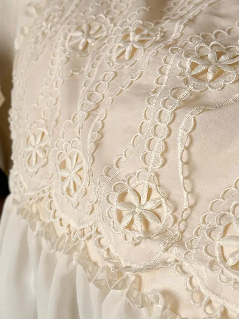 Shabby Chic Floral Cutwork Lace Bedding Set