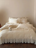 Shabby Chic Floral Cutwork Lace Bedding Set