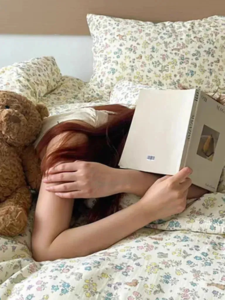 Spring Meadow Muslin Duvet Cover Set