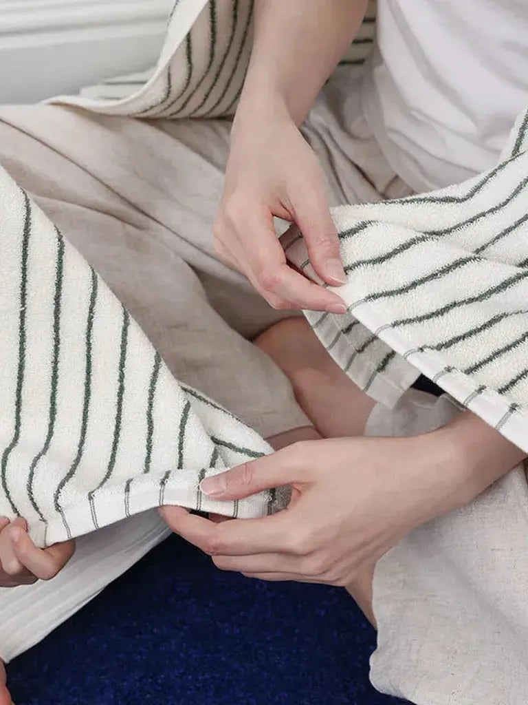 Striped Cotton Terry Towel