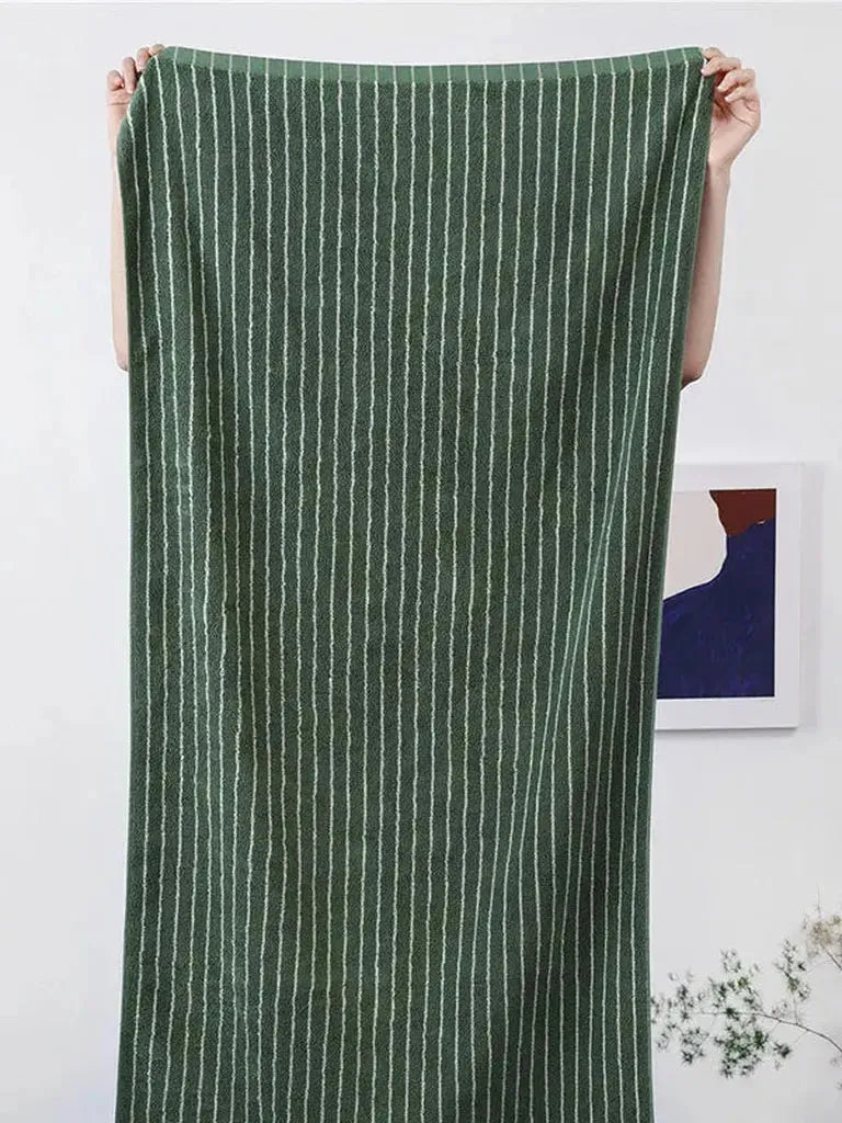 Striped Cotton Terry Towel