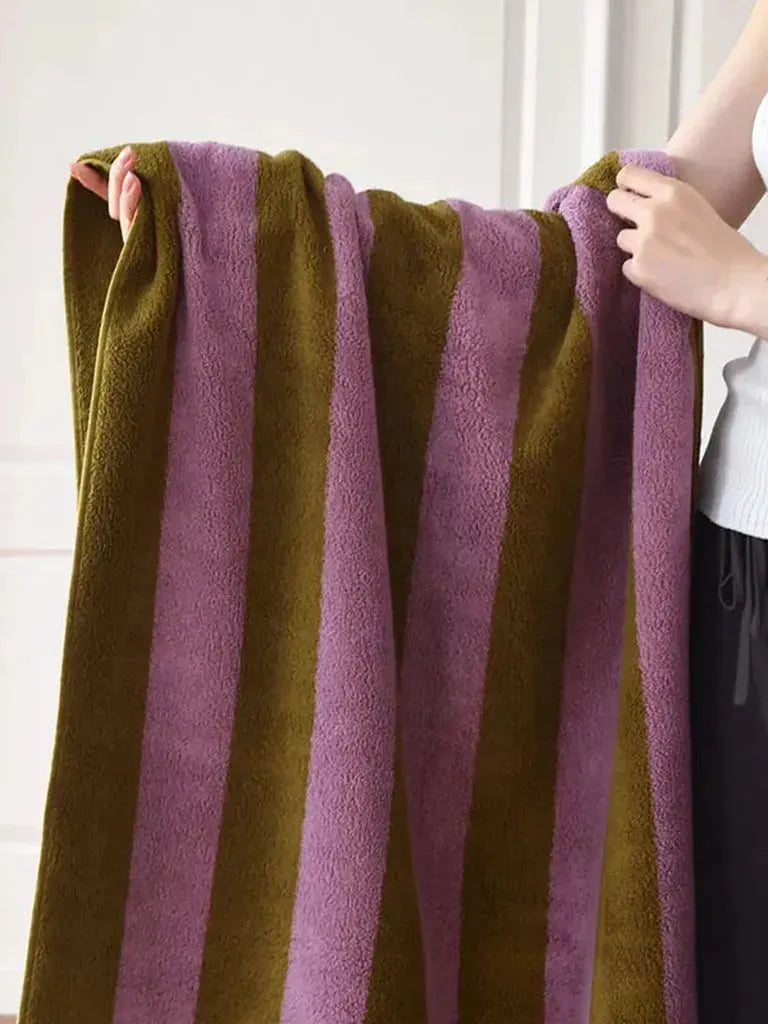 Striped Cotton Terry Towel