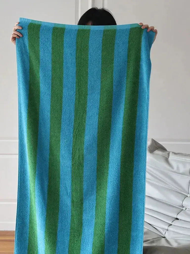 Striped Cotton Terry Towel