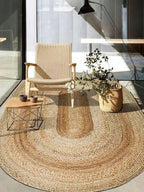 Sunrise Gradient Oval Jute Rug