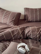 Sunset Striped Jacquard Bedding Set