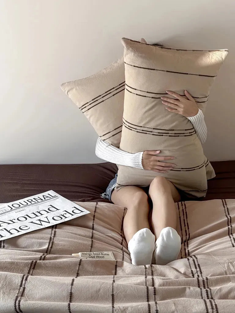 Sunset Striped Jacquard Bedding Set