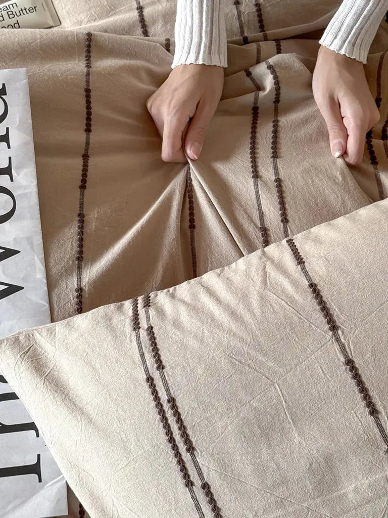 Sunset Striped Jacquard Duvet Cover