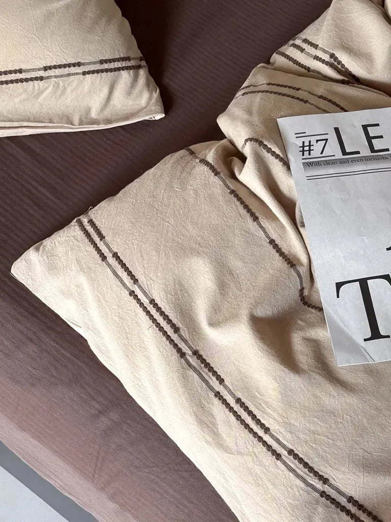 Sunset Striped Jacquard Duvet Cover