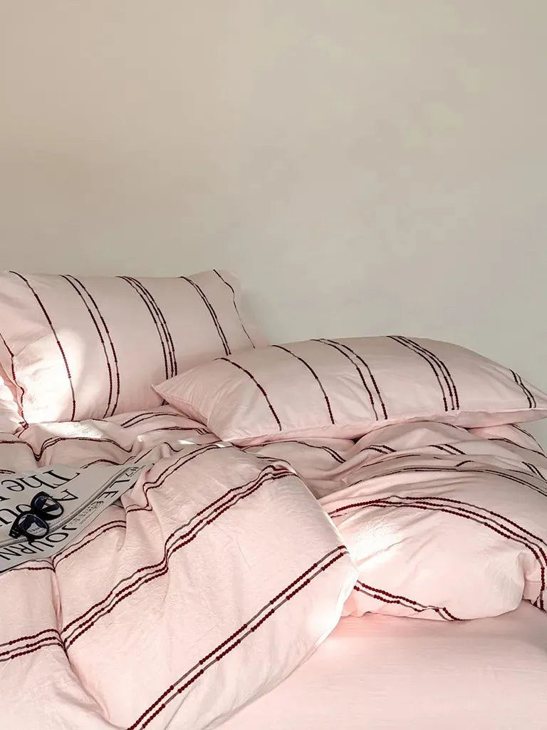 Sunset Striped Jacquard Duvet Cover