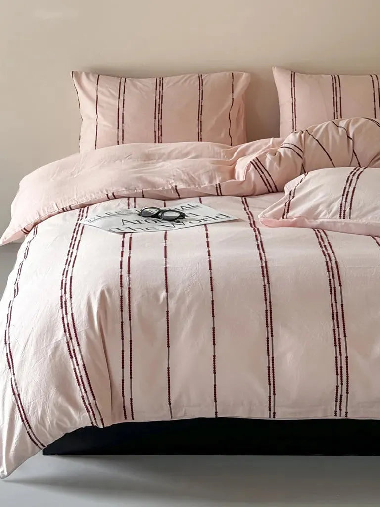 Sunset Striped Jacquard Duvet Cover