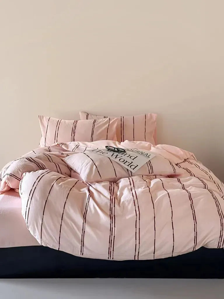 Sunset Striped Jacquard Bedding Set