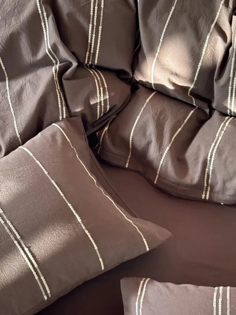 Sunset Striped Jacquard Bedding Set