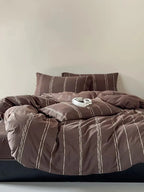 Sunset Striped Jacquard Bedding Set