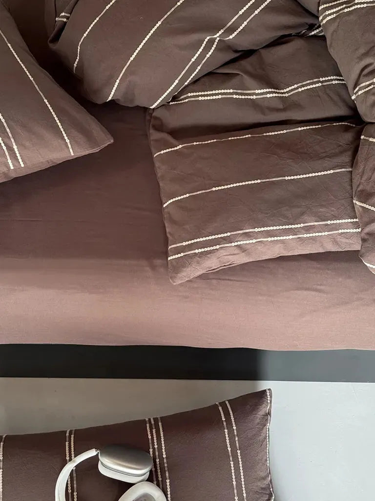 Sunset Striped Jacquard Duvet Cover