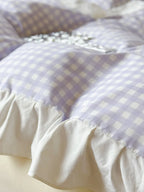 Sweet Gingham Ruffle Duvet Cover