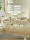 Sweet Gingham Ruffle Duvet Cover