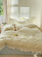 Sweet Gingham Ruffle Duvet Cover