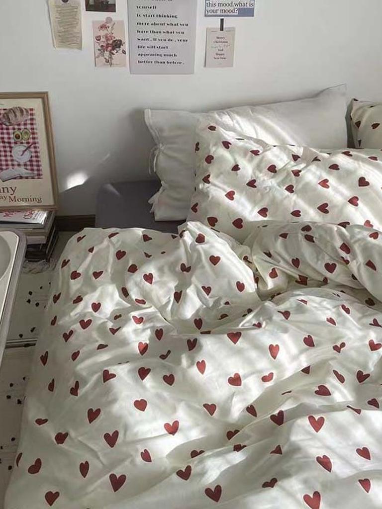 Sweet Heart Cotton Bedding Set