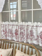 Vintage Embroidery Coffee Curtain
