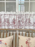 Vintage Embroidery Coffee Curtain
