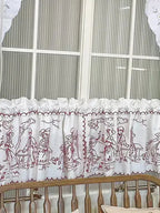 Vintage Embroidery Coffee Curtain