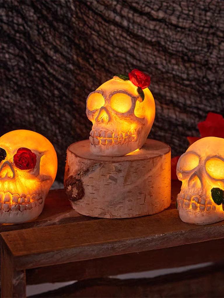 Vintage Halloween Skull Lamp (3 pack)