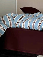 Vintage Navy Striped Duvet Cover