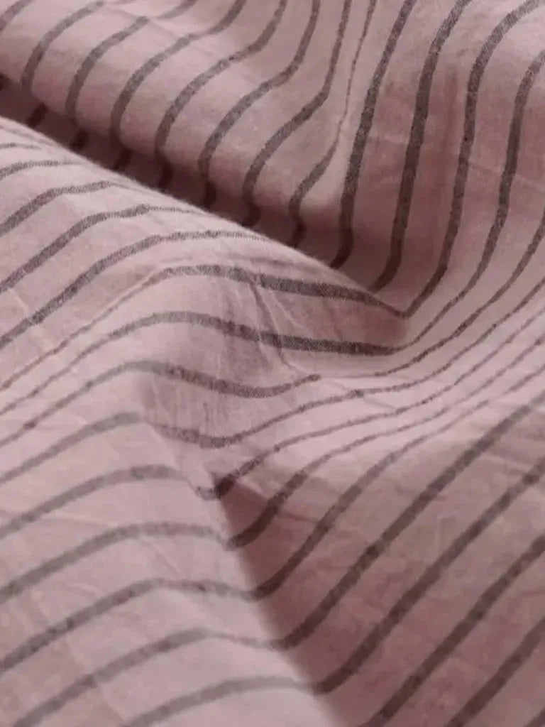 Vintage Purple Striped Duvet Cover Set