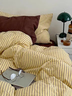 Vintage Striped Duvet Cover Set