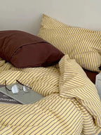 Vintage Striped Duvet Cover Set