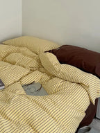 Vintage Striped Duvet Cover Set