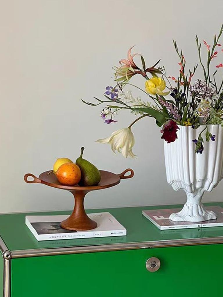 Vintage Wood Tray with Handle