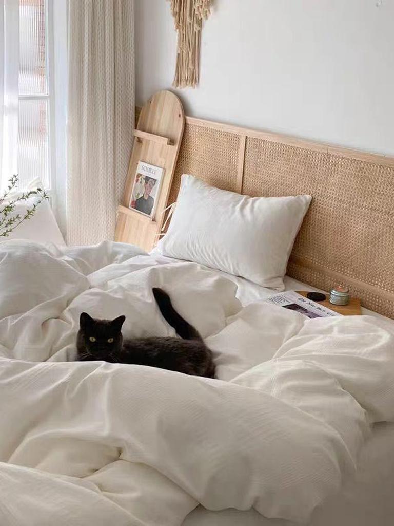 Minimalist White Textured Duvet Cover