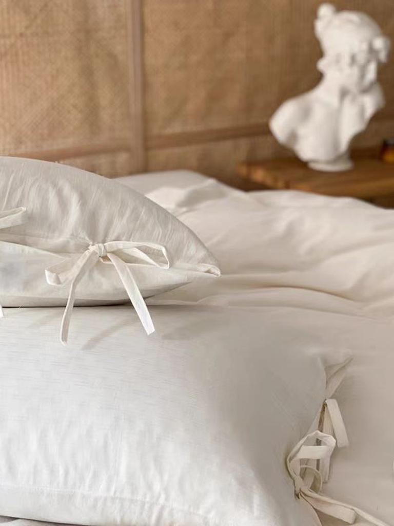 Minimalist White Textured Duvet Cover