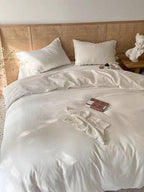 Minimalist White Textured Duvet Cover