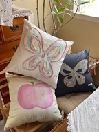 Y2K Butterfly Printed Throw Pillow