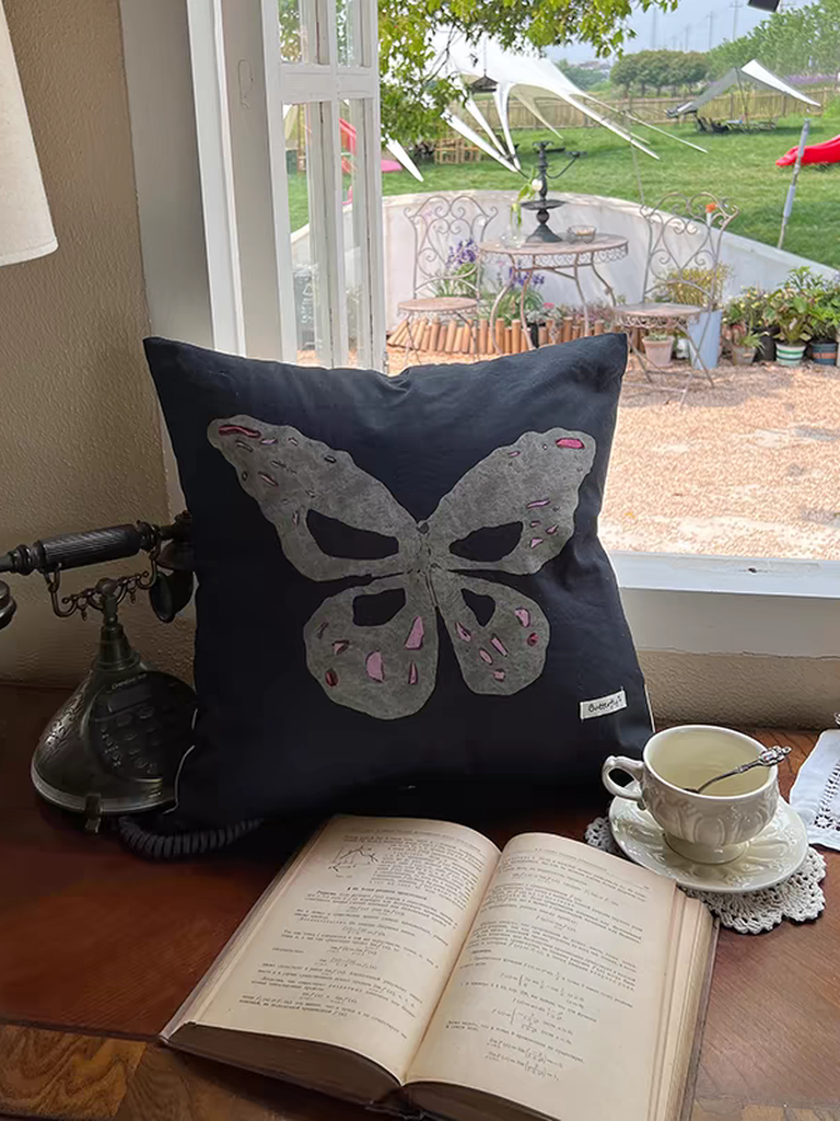 Y2K Butterfly Printed Throw Pillow