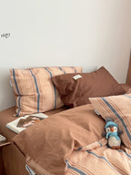 Agave Joyful Stripe Waffle Cotton Duvet Cover original reference image 3