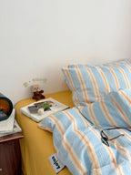 Agave Joyful Stripe Waffle Cotton Duvet Cover original reference image 24