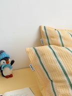 Agave Joyful Stripe Waffle Cotton Duvet Cover original reference image 25