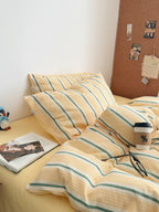 Agave Joyful Stripe Waffle Cotton Duvet Cover original reference image 27