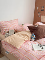 Agave Joyful Stripe Waffle Cotton Duvet Cover original reference image 41