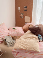 Agave Joyful Stripe Waffle Cotton Duvet Cover original reference image 42