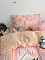 Agave Joyful Stripe Waffle Cotton Duvet Cover original reference image 44