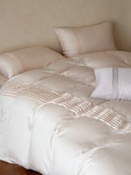 Atelier Smocked Pleat Cotton Duvet Cover original reference image 5