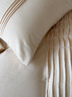 Atelier Smocked Pleat Cotton Duvet Cover original reference image 6