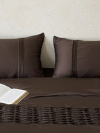 Atelier Smocked Pleat Cotton Duvet Cover original reference image 9