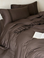 Atelier Smocked Pleat Cotton Duvet Cover original reference image 10