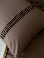 Atelier Smocked Pleat Cotton Duvet Cover original reference image 12