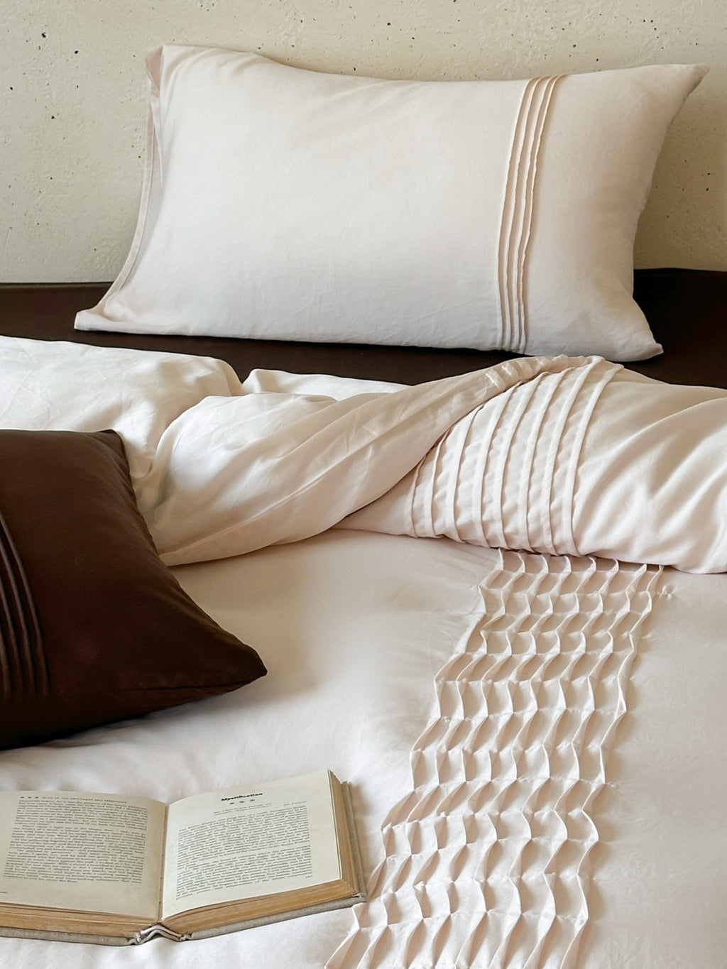 Atelier Smocked Pleat Cotton Duvet Cover original reference image 13